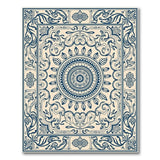 Traditional Persian Navy Blue Mandala Persian Area Rug