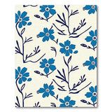 Navy Blue Cornflower Floral Area Rug
