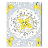 Lemon Daisy Light Blue Area Rug