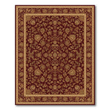 Red Floral Red Traditional Persian Floral Area Rug
