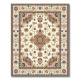 Ivory Traditional Persian Medallion Area Rug