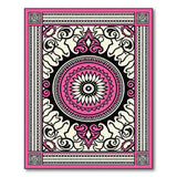 Pink Pink Floral Medallion Persian Rug
