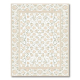 Beige Floral Vintage Beige and Neutral Area Rug