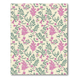 Vintage Pink Green Floral Area Rug