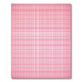 Pink Pink White Gingham Check Area Rug
