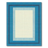Blue Teal Framed Geometric Area Rug