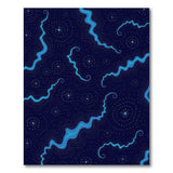 Blue Teal Starry Waves Heritage Tribal Area Rug