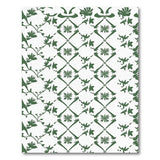 Green Floral Trellis Leaf Area Rug
