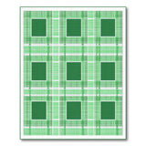 Geometric Modern Green Gingham Plaid Area Rug