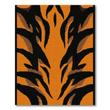 Orange Boho Chic Bold Orange Tiger Stripe Area Rug