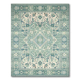 Intricate Teal Persian Medallion Area Rug