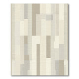 Beige and Neutral Beige Neutral Geometric Striped Area Rug