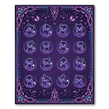 Purple Kawaii Fox Cartoon Area Rug