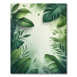 Lush Green Monstera Leaf Boho Area Rug
