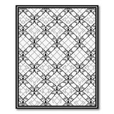 Black and White Intricate Black White Geometric Lattice Rug