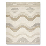 Wavy Beige Wavy Abstract Area Rug