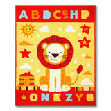 Playful Lion ABC Alphabet Kids Rug