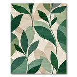 Verdant Green Leaf Area Rug