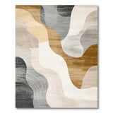 Beige Neutral Flowing Abstract Area Rug