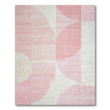 Pink Geometric Half-Moon Area Rug