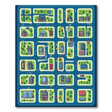 Multi-color and Patterns Kids Cartoon City Street Play Rug