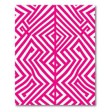 Pink Bold Pink Geometric Maze Area Rug