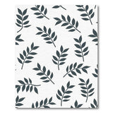 Black White Leaf Pattern Area Rug