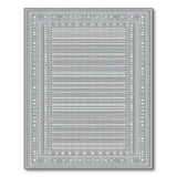 Black White Geometric Border Geometric Modern Area Rug