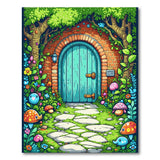 ODIKA Washable Whimsical Enchanted Garden Kids Rug - Low Pile & Non-Slip