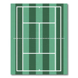 Geometric Modern Green Tennis Court Geometric Area Rug