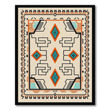 Teal Diamond Southwestern Geometric Rug