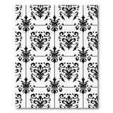Black and White Floral Vintage Elegant Black White Damask Floral Area Rug