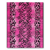 Print Pink Hot Pink Leopard Print Area Rug