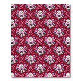 Festive Snowman Floral Pattern Area Rug