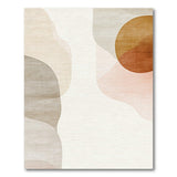 Neutral Organic Shapes Abstract Area Rug