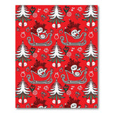Whimsical Hedgehog Christmas Sleigh Area Rug