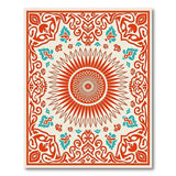Red Sun Mandala Persian Area Rug