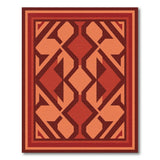 Southwestern Bold Red Geometric Southwestern Area Rug