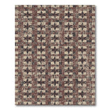Distressed Red Star Checkered Area Rug