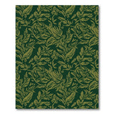 Emerald Green Vine Leaf Floral Area Rug