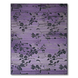 Purple Floral Branch Vintage Area Rug