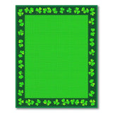 Lucky Shamrock Border Green Area Rug