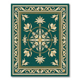 Green Ornate Emerald Green Persian Area Rug