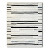 Black and White Modern Black White Horizontal Stripe Area Rug