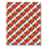 Bold Red Diagonal Geometric Area Rug