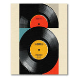 Vinyl Record Stack Multi-Color Area Rug
