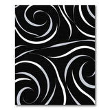 Abstract Area Black White Swirl Abstract Area Rug