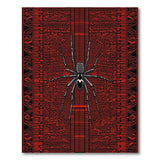 Red Black Spider Heritage Tribal Rug
