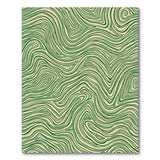 Abstract Area Green Green Wavy Abstract Area Rug