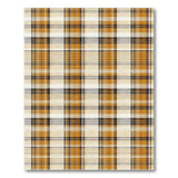 Burnt Orange Plaid Distressed Area Rug